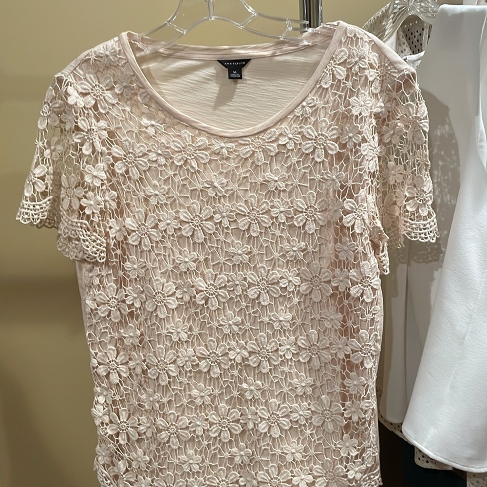 Elegant Lace Floral Top in Cream